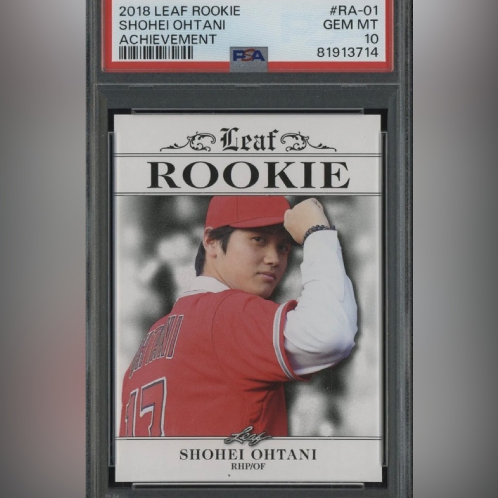 2018 Leaf Rookie Achievement Shohei Ohtani Angels RC PSA 10